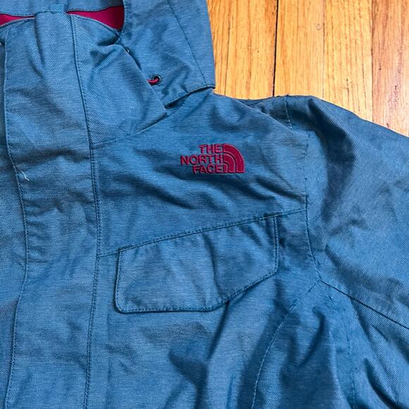 The North Face Coat Womens Small Hyvent Hooded Ski Jacket Blue * - Picture 2 of 11